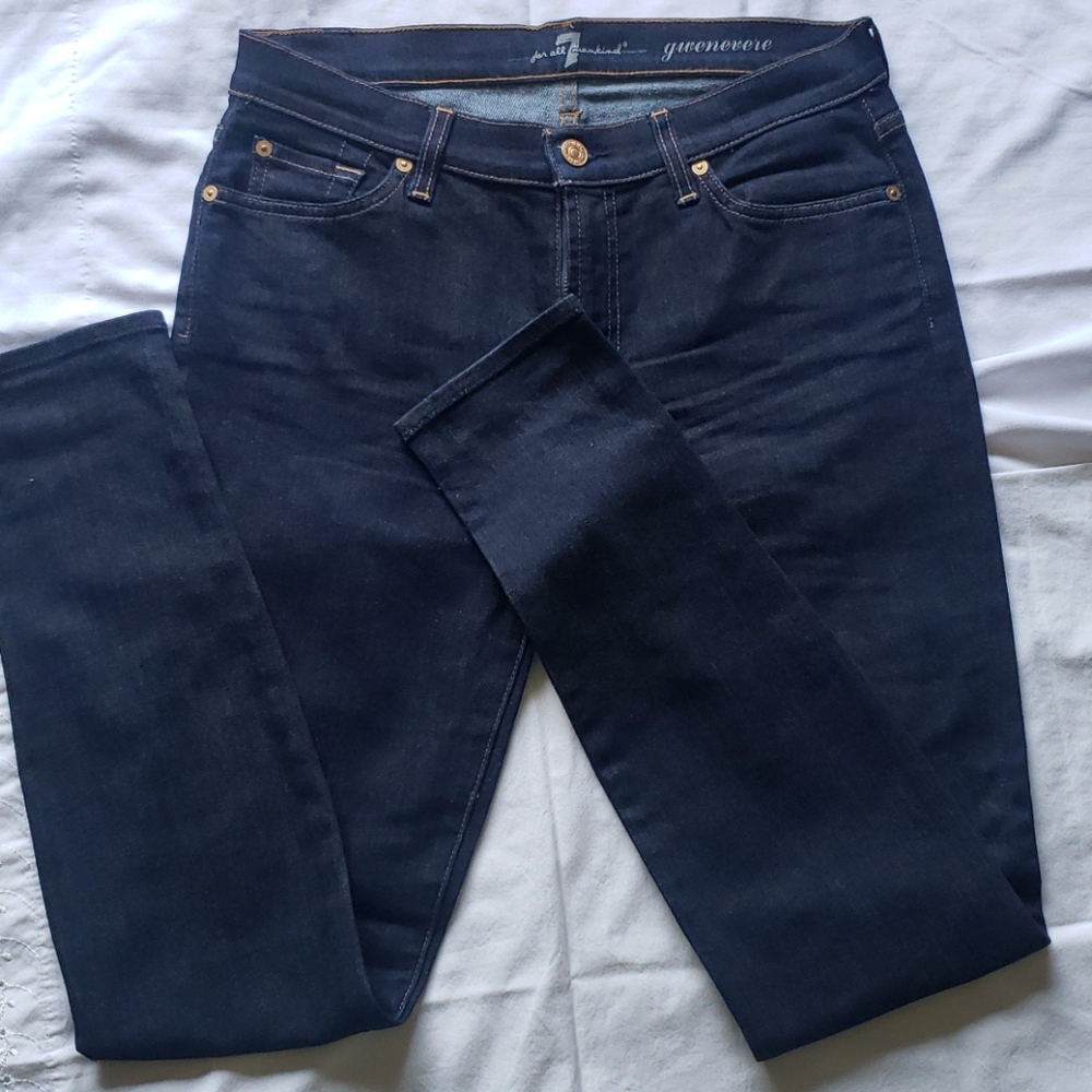 7 for all mankind skinny stretchy jeans size 29